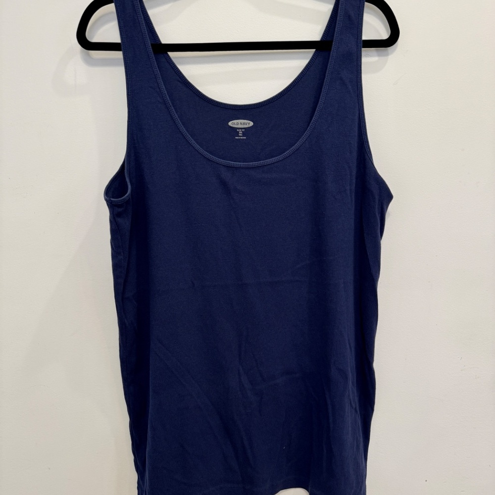 Old Navy Plus Size 2X Blue Tank Top — Comfy Everyday Basic, Priced to Sell